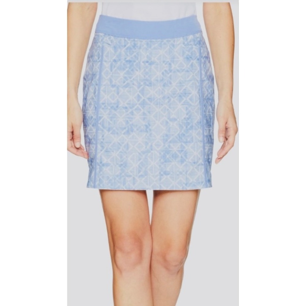 Adidas Womens‎ Golf Skort Blue Geo Print Pull On Active Athletic Skirt 4